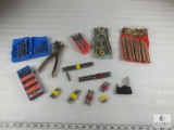 Lot of Assorted Drill Bits, Driver Bits, Punch & Chisel Set, and Grommet Punches