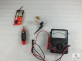 Lot Radio Shack Multimeter, Antifreeze Tester, Craftsman Digital Tire Gauge