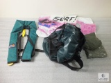 Lot - Cooler, Inflatables and Adult Universal Inflatable Life Preserver