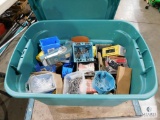 Large Tote Full of Assorted Electrical Supplies