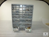 44 Drawer Parts Storage Cabinet with Assorted Fasteners - Bolts, Nuts, Screws, Air Fittings and more