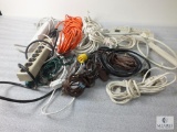 Lot of Assorted Power Strips and Drop Cords