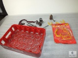 Lot of Storage Hooks, Strap, Pliers, and Vintage Weight