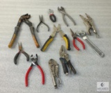 Lot of Assorted Pliers & Adjustable Wrenches