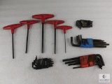 Lot of Assorted Allen Wrenches includes T-Handle Wrenches