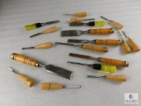Lot of Assorted Wood Carving Chisels