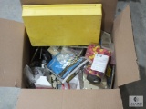 Large Lot of Electrical Items - Outlets & Covers, Wire Nuts, Small Bulbs, Insulated Staples & More