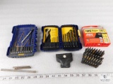 Lot Skil 100 pc Drill Bit Set, Irwin 15 pc Set and Assorted Drill Bits and Extension Drivers