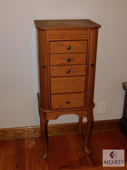 Oak Jewelry Armoire