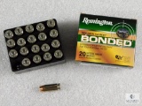 20 rounds Remington Golden Saber .40 S&W ammo. 180 grain bonded hollow point