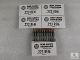 100 rounds Red Army .223 ammo. 55 grain FMJ