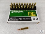 20 rounds Remington .223 ammo. 55 grain FMJ