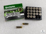 20 rounds Remington 9mm ammo. Ultimate defense 124 grain bonded hollow point