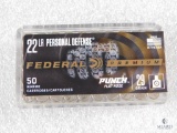 50 rounds Federal Punch .22 long rifle self defense ammo