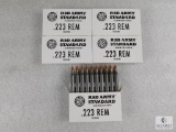 100 rounds Red Army .223 ammo. 55 grain FMJ