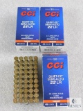 150 rounds CCI subsonic .22 long rifle ammo