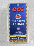 50 rounds CCI 17 HMR ammo. 16 grain hollow point