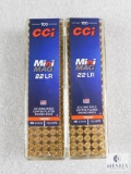 200 rounds CCI Mini Mag .22 long rifle ammo. 40 grain copper plated