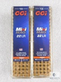 200 rounds CCI Mini Mag .22 long rifle ammo. 40 grain copper plated