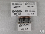 100 rounds Red Army .223 ammo. 55 grain FMJ