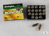 20 rounds Remington Golden Saber .40 S&W ammo. 180 grain bonded hollow point