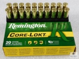 20 rounds Remington .300 Savage ammo. 150 grain PSP