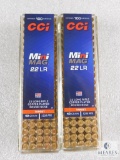 200 rounds CCI Mini Mag .22 long rifle ammo. 40 grain copper plated