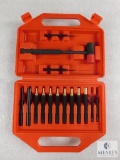 New 5 piece brass and steel gunsmith punch and hammer set in hard case