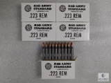 100 rounds Red Army .223 ammo. 55 grain FMJ