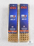 200 rounds CCI Mini Mag .22 long rifle ammo. 40 grain copper plated