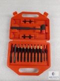 New 15 piece brass and steel gunsmith punch and hammer set in hard case