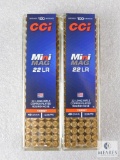200 rounds CCI Mini Mag .22 long rifle ammo. 40 grain copper plated