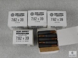 100 rounds Red Army 7.62x39 ammo. 122 grain