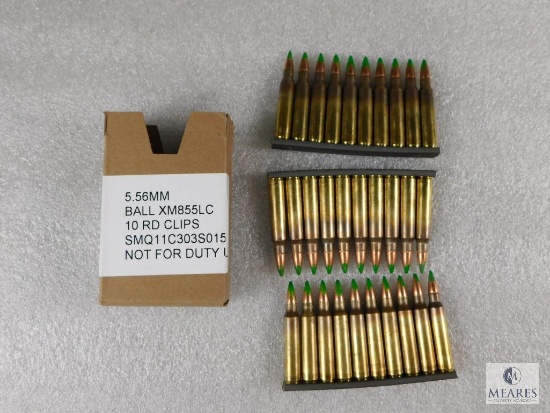5.56 MM Ball 10 Round Clips 30 Rounds Total