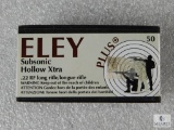 50 Rounds Eley Subsonic Hollow Xtra .22LR Ammo