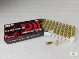 50 Rounds Federal 9mm Luger 124 Grain FMJ Ammo