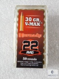 50 Rounds Hornady .22 Mag 30 Grain V-Max Ammo