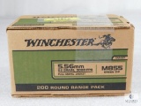 200 Rounds Winchester 5.56mm M855 Green Tip 62 Grain FMJ Ammo 3060 FPS