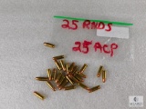 25 Rounds .25 Auto FMJ Ammo