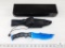 New Hunting Style Fixed Blade Knife & Pocket Knife Set with Sheath & Sharpener