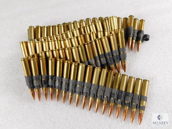 Approximately 100 Rounds .30-06 Tracer Ammo on Belt Clips