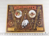 Winchester Repeating Arms Ammunition Tin Advertising Sign