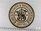 New Smith & Wesson Vintage Look Round Tin Advertising Sign