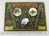 New Winchester Repeating Arms Ammunition Tin Advertising Sign