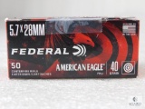 50 Rounds Federal 5.7x28mm 40 Grain FMJ Ammo