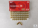 50 Rounds Federal 9mm Luger Brass Case 115 Grain FMJ Ammo