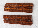 Springfield Factory Cocobolo Checkered Wood Grip Panels