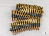 Approximately 100 Rounds .30-06 Tracer Ammo on Belt Clips