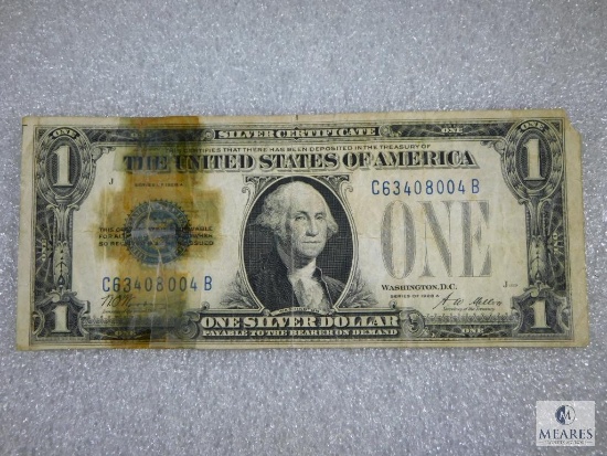 1928 A $1.00 Silver Certificate Scarcer "Funny Back"