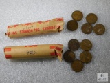 Lot of Two Rolls of Wheat Cents (1 labeled 1940's)